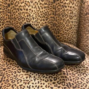 Cole Haan Men's Black Leather Slip-On Shoes